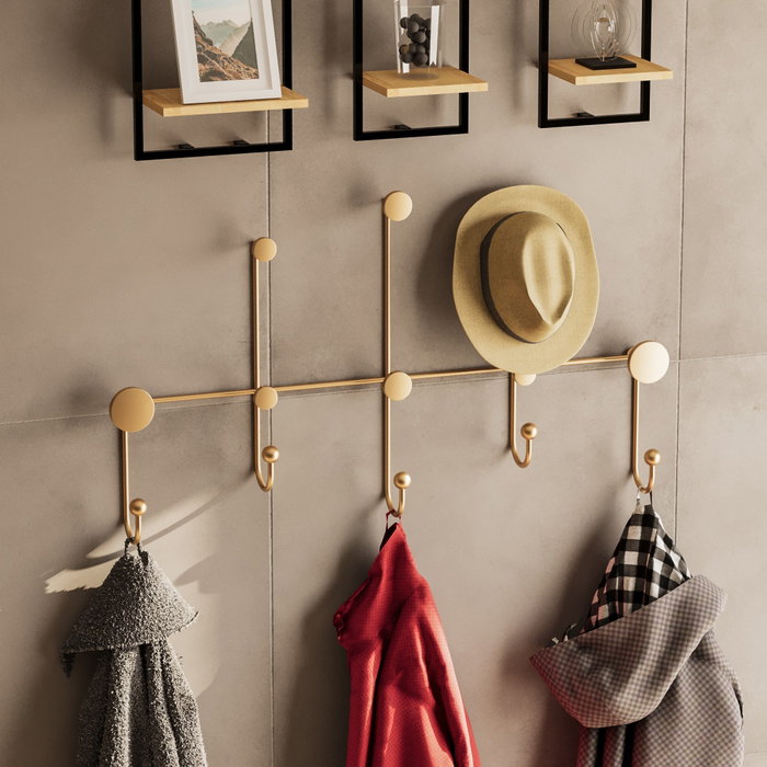 Wallity Iyon-A Gancho de pared metálico Dorado Wallity Iyon-A Gancho de pared metálico Dorado